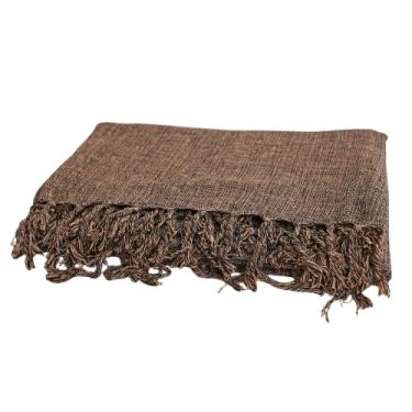 Imagem de Manta Para Sofá 100% Algodão 2,40x1,80mts Acabamento Premium (Marrom Mesclado)