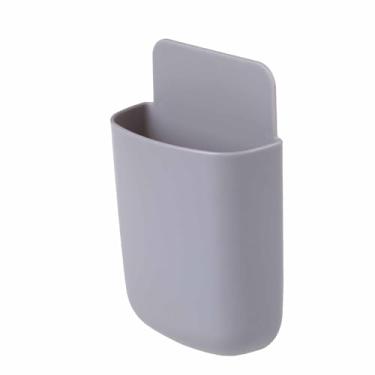 Imagem de ZJchao Caixa de Armazenamento Com Controle Remoto, Elegante, Montagem na Parede, Suporte de Telefone, Organizador Multifuncional para Sala de Estar, Quarto, Material Abs Durável (Cinza)