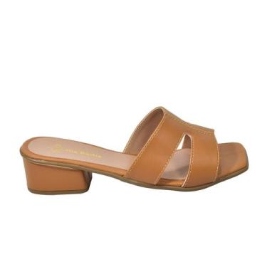 Imagem de Sandália Feminina Salto Bloco Casual Tamanco  Lançamento Verão 19898 -