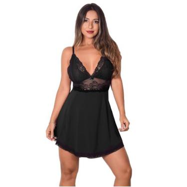 Imagem de Camisola Feminina Curta de Alcinha com Renda Sem Bojo Sexy   - BY TJVI