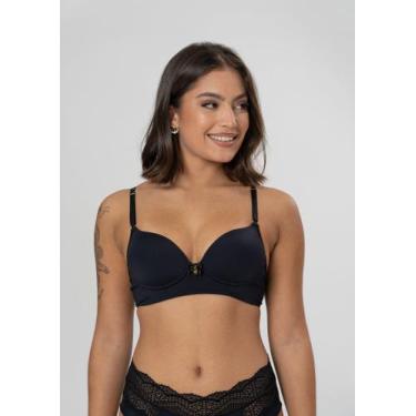 Imagem de Sutiã Básico Confort com Bojo - New Love, G, Preto