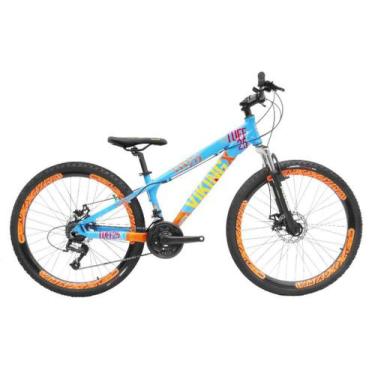 Imagem de Bicicleta Aro 26 Viking TuffX25 Freeride Freio a Disco 21V, Azul, Lara