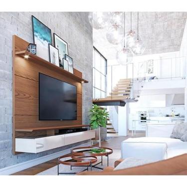 Imagem de Painel para TV Home Suspenso Ambiente Decore 2.2 Freijó Off White - Im