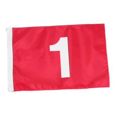 Imagem de IEUDNS Bandeira de golfe padrão de 49 x 32 cm (19,3 x 12,6 polegadas) para prática em campos de golfe, quintais e gramados externos, 1