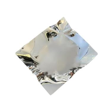 Imagem de KiBcsLic Bandeja decorativa para servir petiscos, nozes e outros alimentos, com acabamento cromado, ideal para joias, chá, frutas e sobremesas, perfeita para o, Lasca