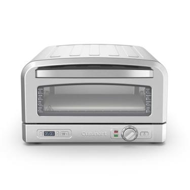 Imagem de Forno de Pizza, Cuisinart, Em Aço Escovado, Com Pedra de Pizza, 3 Anos de Garantia, 1800W, Forma Funda e Pá, 220V - Prateado