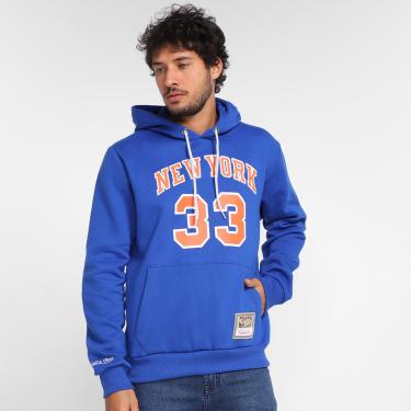 Imagem de Moletom New York Knicks Patrick Ewing Mitchell & Ness Capuz Masculino-Masculino