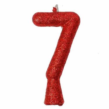 Imagem de Vela de Aniversário Puro Glitter Vermelha - Festcolor, 7