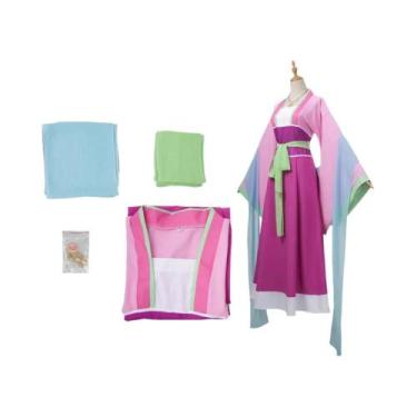 Imagem de Maomao Cosplay Peruca Anime The Apothecary Diaries Vestido Rosa Festa 