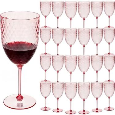 Imagem de Jingmore 24 peças de taças de vinho de plástico champanhe de 368 g, taças de champanhe destacáveis com haste, taça de vinho inquebrável reutilizável para bares, restaurantes, festas, casamentos