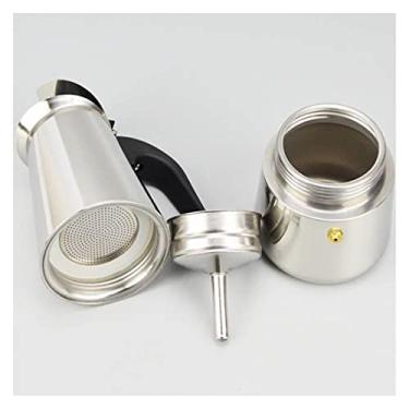 Imagem de U5GAAALPPQ9 Cafeteira 2/4/6/9 Xícaras Moka Cafeteira Panela de Aço Inoxidável Cafeteira Café Café Latte Italiano Filtro Mocha Moka Cafeteira para Barista (Cor: 450ml)