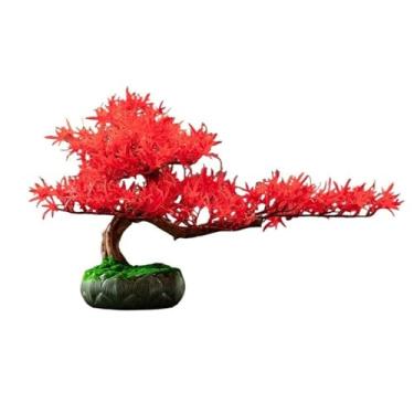 Imagem de Plantas falsas plantas verdes falsas entrada mesa mesa simulação árvore chinês Feng Shui decoração hotel bonsai ornamentos decoração
