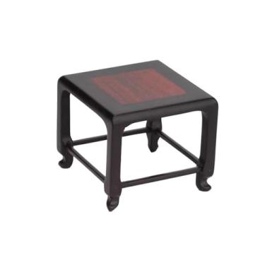 Imagem de Base de vaso de bonsai base de exibição de plantador, moldura quadrada roxa de sândalo para exibição de escritório em casa (pequena)