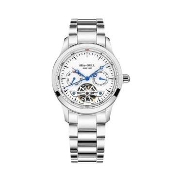 Imagem de Relógio Mecânico Masculino De 39mm Série Seagull Flywheel Com Pulseira
