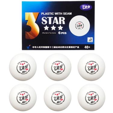 Imagem de Bola Ping pong Tenis Mesa 3 Estrelas Kit 6 Uni Esporte Treino Lazer Recreaçao Escola Clube Ar Livre
