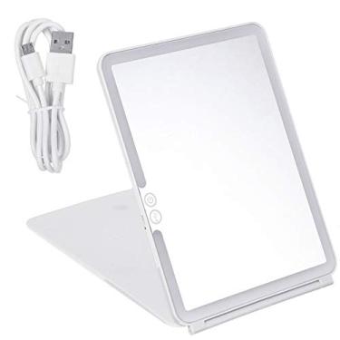 Imagem de U5GAAALPPQ9 Espelhos de mesa USB Touch maquiagem com luzes LED maquiagem para estudantes/colares brancos/mesa blogger beleza (cor: :)