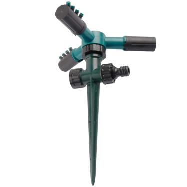 Imagem de Aspersor de Jardim Giratório 360 Graus Irrigação Grande Área Ajustável Pulverizador Água à Prova Vazamentos em ABS para Rega Gramado Pátio e Jardinagem