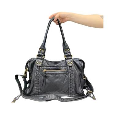 Imagem de Bolsa Transversal Y2K Spicy Girl De Couro Lavado Vintage Com Grande Ca