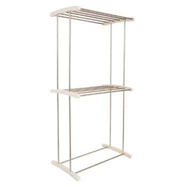 Imagem de Varal de Chão 2 Andares, 120 cm, Design Compacto, Material Durável, para Áreas Internas e Externas