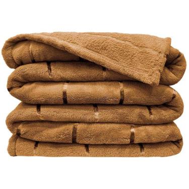 Imagem de Cobertor Manta Fluffy Casal Queen 2,40m X 2,20m  - Caramelo