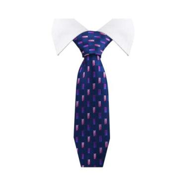 Imagem de Gravata Masculina Slim Paisley De 36 Cores, Luxuosa, Azul Vintage, Par