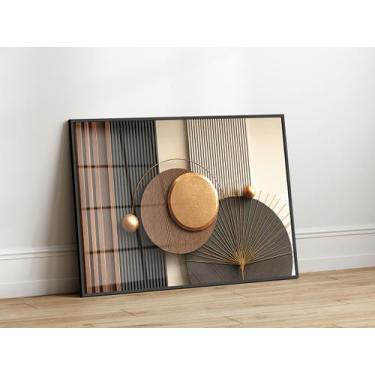 Imagem de Quadros Decorativos com Moldura Acrilico Cristal  Madeira 3D Abstrato 