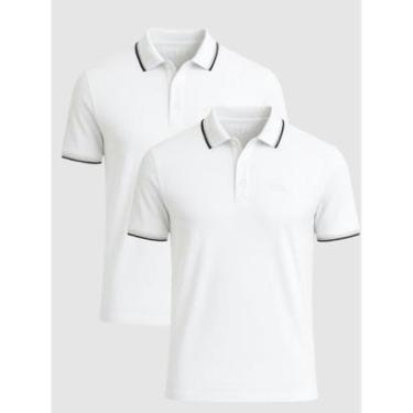 Imagem de Kit 2 Camisas Polo Masculina Básica Crocker-Masculino