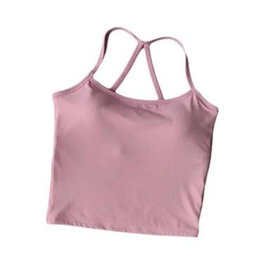 Imagem de Top De Yoga Feminino De Secagem Rápida Com Costas Escovadas, Colete Re