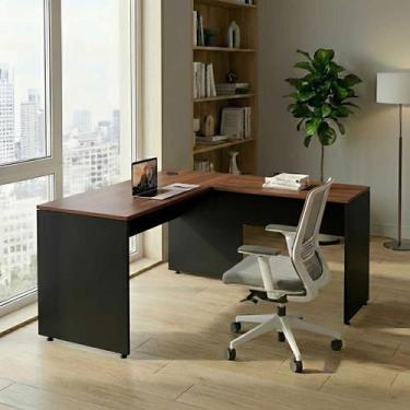 Imagem de Mesa em L para Escritório Diretor 150cm x 120cm de Canto F5 Office R, 
