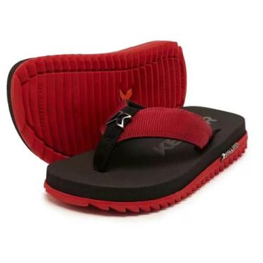 Imagem de Chinelo Kenner Infantil Kivah Preto, Conforto e Estilo, Preto, Vermelh