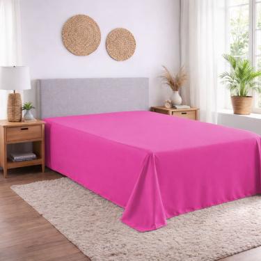 Imagem de Lençol Queen Micropercal 400 Fios Sem Elástico – 1 Peça Alta Qualidade