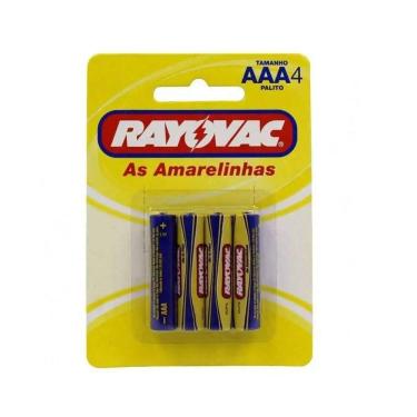 Imagem de Pilha Palito Amarela Aaa 4 Unidades Rayovac