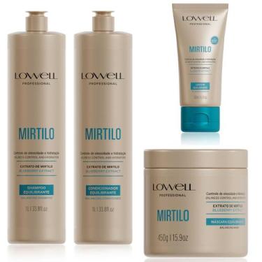 Imagem de Lowell Mirtilo Shampoo Cond 1Lt Leave-in 180ml Mascara 450g