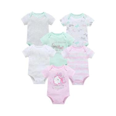 Imagem de Conjunto De Bodies Unissex Para Bebês 3 Peças 6 Peças 100% Algodão Man