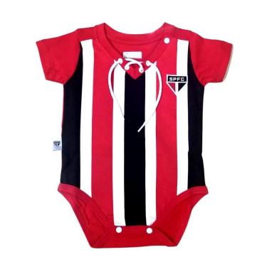 Imagem de Body Bebê São Paulo Retrô Tricolor Oficial
