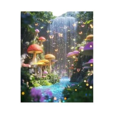 Imagem de Pintura Em Diamante 5D Floresta, DIY Personalizável, Decoração De Casa