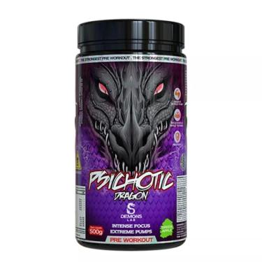 Imagem de Pre Treino Psichotic Dragon Maça Verde 500g - Demons Lab-Unissex