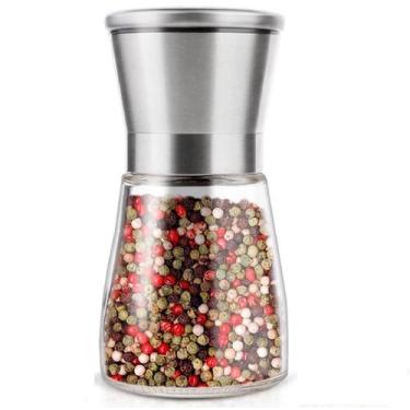 Imagem de Moedor de Pimenta Sal Temperos com Tampa de Aço Inox 14cm - Wari