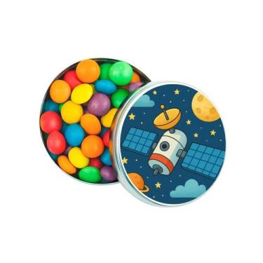 Imagem de Kit 30 Latinhas Lembrancinhas Satélite Cor: Prateado - Gil Festa Kids 
