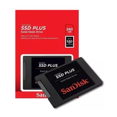 Imagem de SSD Sandisk Plus 240GB, SATA, Leitura 530 MB/s - SDSSDA-240G-G26