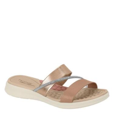 Imagem de Sandália Feminino Baixo Conforto Ortopédico Modare 7174.115, Ouro rosa