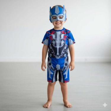 Imagem de Fantasia Infantil Transformers Duas Máscaras 3d E.V.A - SGB MODAS, G 4
