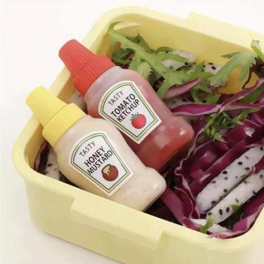 Imagem de Kit 2 Frascos Para Molhos Mostarda Ketchup Bisnaga Mini R508 - PRA VC