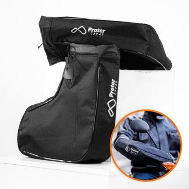 Imagem de Luva Fixa De Guidão Para Moto Com Forro Impermeável - Proter Capas