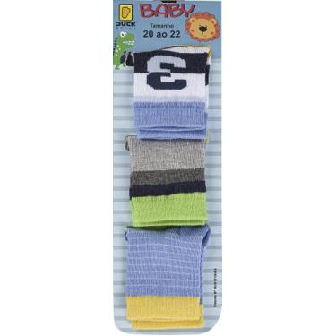 Imagem de Kit de meias soquete duck para menino tamanho 16 a 19