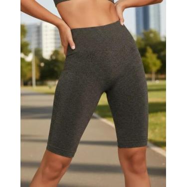 Imagem de Bermuda Stadium Ultraleve Fitnes Sem Costura Demillus 094450, Grafite,