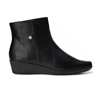 Imagem de Bota Comfortflex Salto Anabela Cano Curto Joanete 24-74304 Cor:;Tamanho:35-Feminino
