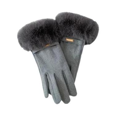 Imagem de Luvas Femininas De Inverno Quentes E À Prova De Vento Com Tela Sensíve