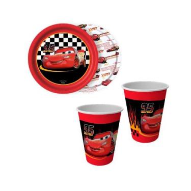 Imagem de Kit Festa Copo e Prato Filme Carros Disney Festcolor
