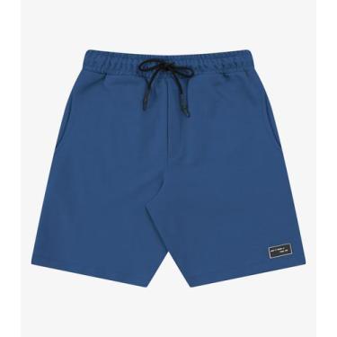 Imagem de Bermuda Masculina Moletom Sarjado Com Bolso Minty Azul, 14, Azul